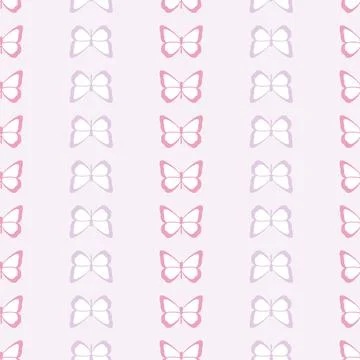 Vector butterfly cute seamless repeat pattern design background イラスト素材