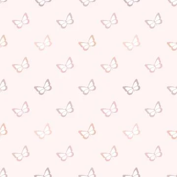 Vector butterfly cute seamless repeat pattern design background Illustrazione stock