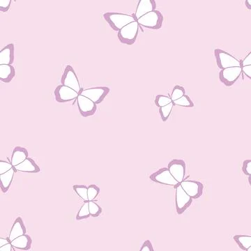 Vector butterfly cute seamless repeat pattern design background イラスト素材