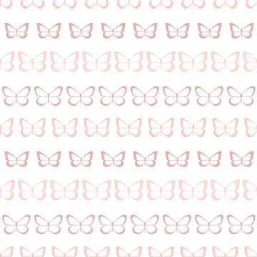 Vector butterfly cute seamless repeat pattern design background イラスト素材