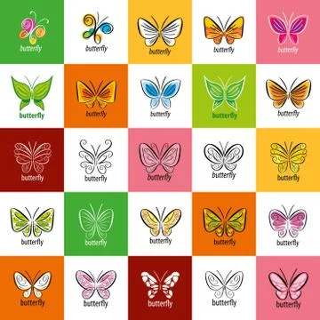 Vector butterfly logo Stock Illustration