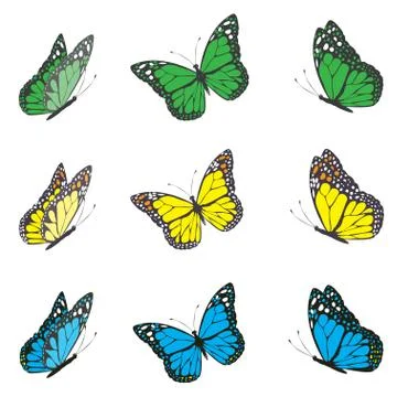 Vector butterfly set Stock Illustration