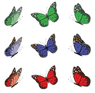 Vector butterfly set Stock-Illustration
