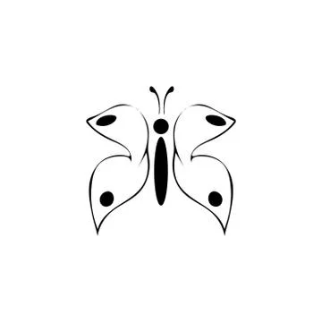 Vector - butterfly simple icon. Vector illustration. Logo Stock Illustration