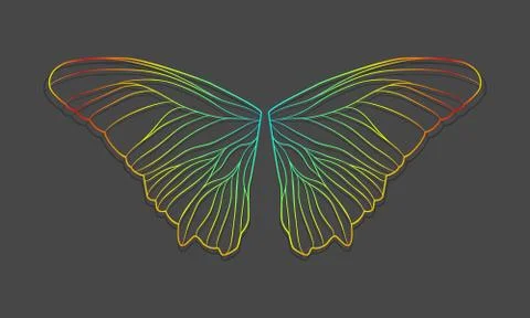 Vector butterfly wings Stock Illustration