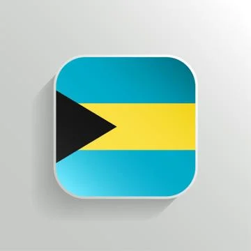 Vector Button - Bahamas Flag Icon Stock Illustration