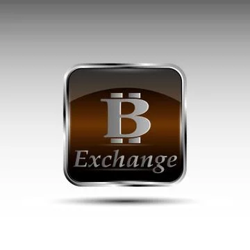 The vector button with bitcoin symbol Stock Illustration