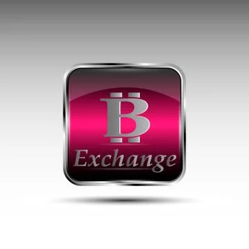 The vector button with bitcoin symbol Stock Illustration