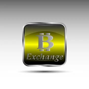 The vector button with bitcoin symbol Illustrazione stock