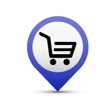 Vector button cart shop Stock Illustration