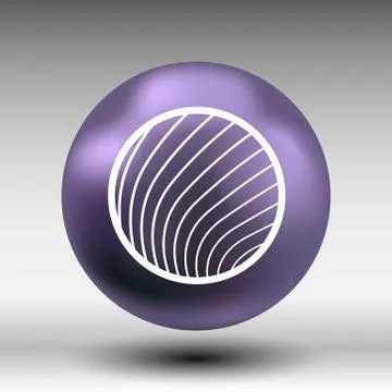 Vector button glass orb disco icon round Stock Illustration