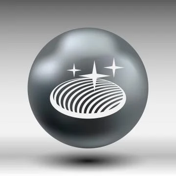 Vector button glass orb disco icon round Illustrazione stock