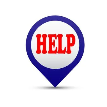 Vector button help help Stock Illustration