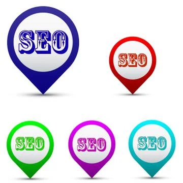 Vector button SEO Stock Illustration
