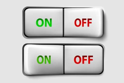 Vector button switch Stock Illustration