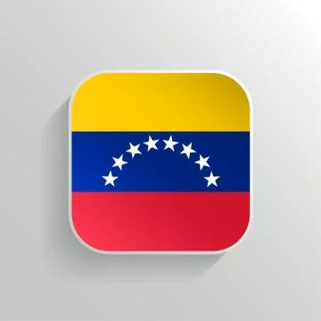 Vector Button - Venezuela Flag Icon Stock Illustration