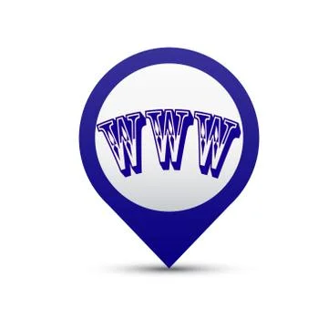 Vector button WWW domain Stock Illustration