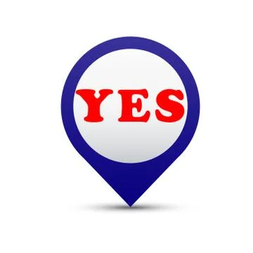 Vector button yes Stock Illustration