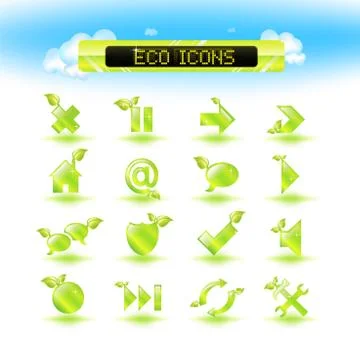 Vector buttons icon set vector. Web symbol set Stock Illustration