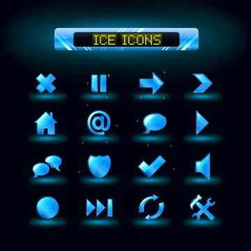 Vector buttons icon set vector. Web symbol set 스톡 일러스트