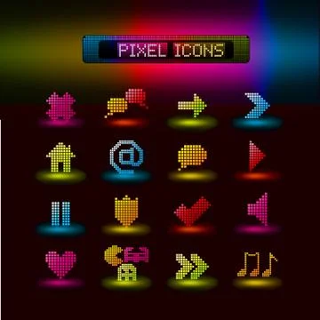 Vector buttons icon set vector. Web symbol set Illustrazione stock