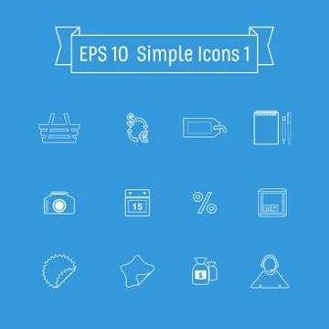 Vector buttons icon set vector. Web symbol set Stock Illustration