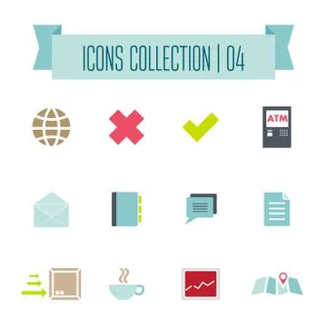 Vector buttons icon set vector. Web symbol set Stock Illustration