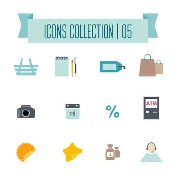 Vector buttons icon set vector. Web symbol set Stock Illustration
