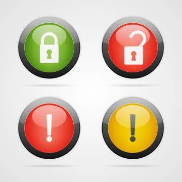 Vector buttons set Illustrazione stock