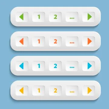 Vector Buttons with shadow Illustrazione stock