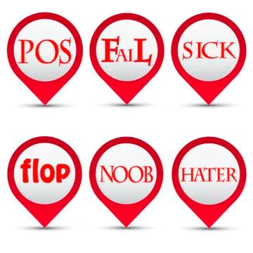 Vector buttons slang words Illustrazione stock