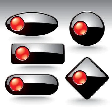 Vector buttons for web design Stock Illustration
