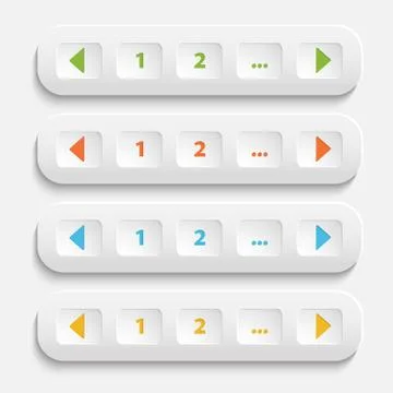 Vector Buttons for web page Stock Illustration