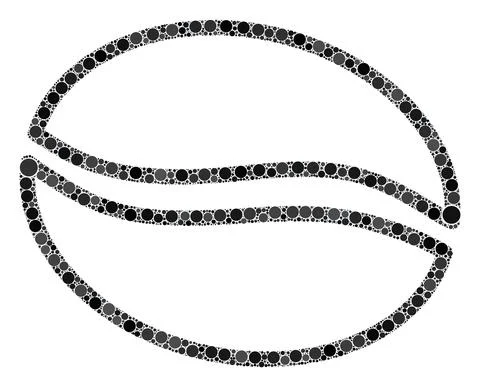 Vector Cacao beans Mosaic of Dots 스톡 일러스트