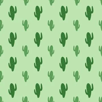 Vector cactus design seamless pattern Stock Illustration