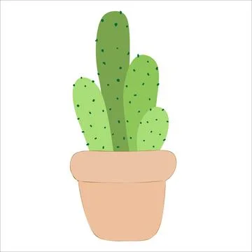 Vector cactus. exotic plants. Decorative natural elements isolated on white. Stock Illustration