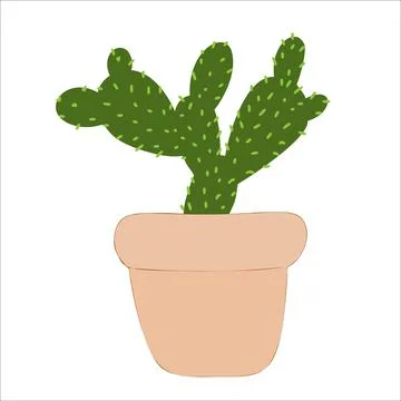 Vector cactus. exotic plants. Decorative natural elements isolated on white. 스톡 일러스트