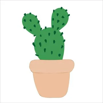Vector cactus. exotic plants. Decorative natural elements isolated on white. Stock Illustration