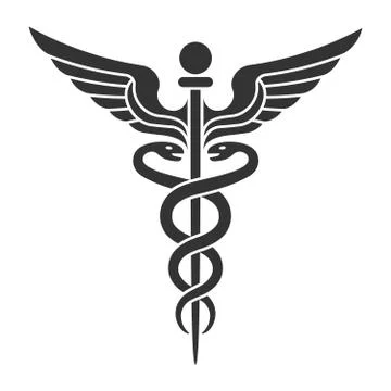 Vector Caduceus Icon Stock Illustration