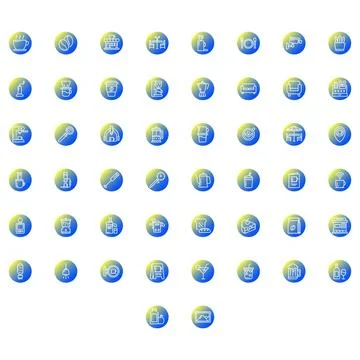 Vector of Cafe Icon Set. Perfect for user interface, new application. Stock Illustration