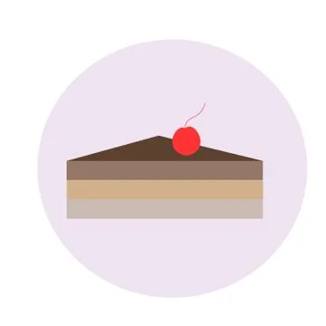 Vector cake illustration on a white background Stock Illustration