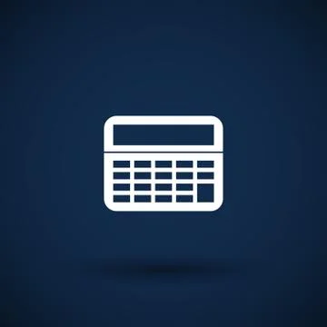 Vector Calculator Icon isolated displa, mathematics Stock Illustration