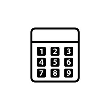 Vector calculator icon. vector illustration black on white background Stock Illustration