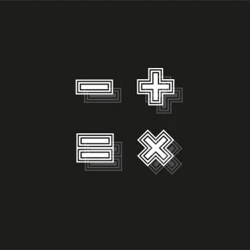 Vector Calculator illustration isolated - mathematics symbol, office icon Stock Illustration