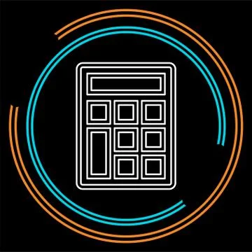 Vector Calculator symbol - mathematics illustration sign isolated Stock Illustration