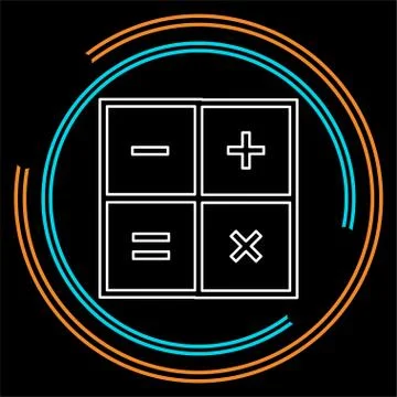 Vector Calculator symbol - mathematics illustration sign isolated Stock Illustration
