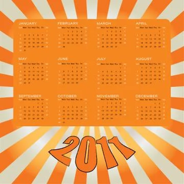 Vector calendar 2011 Stock Illustration