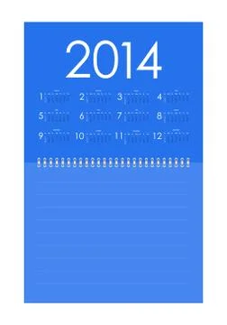 Vector calendar for 2014 with special design Stock Illustration