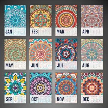 Vector Calendar 2016 Stock Illustration