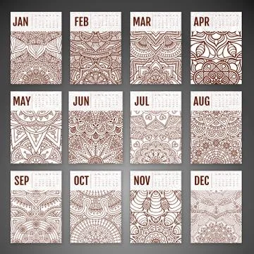 Vector Calendar 2016 Stock Illustration